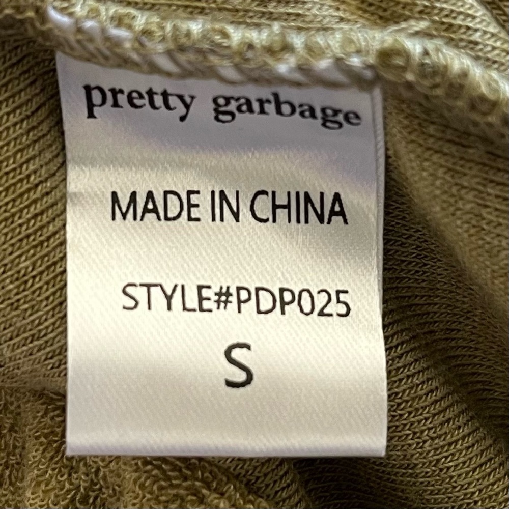PRETTY GARBAGE Olive Two-Way Zip Velour Track Suit Size Small Dolls Kill - Picture 11 of 13